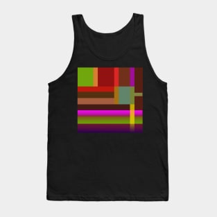 Cheerful and vibrant multicolored geometric bands Tank Top